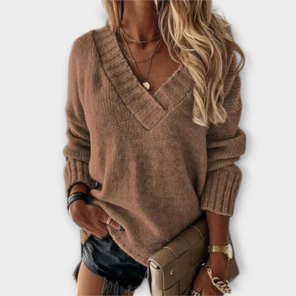 Avril - Cozy V-Neck Sweater