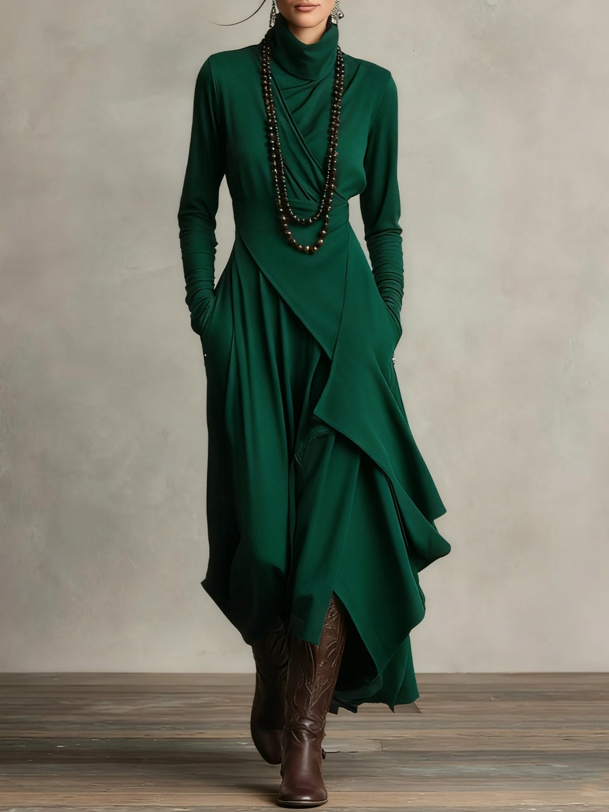 Doris | Pleated Maxi Dress