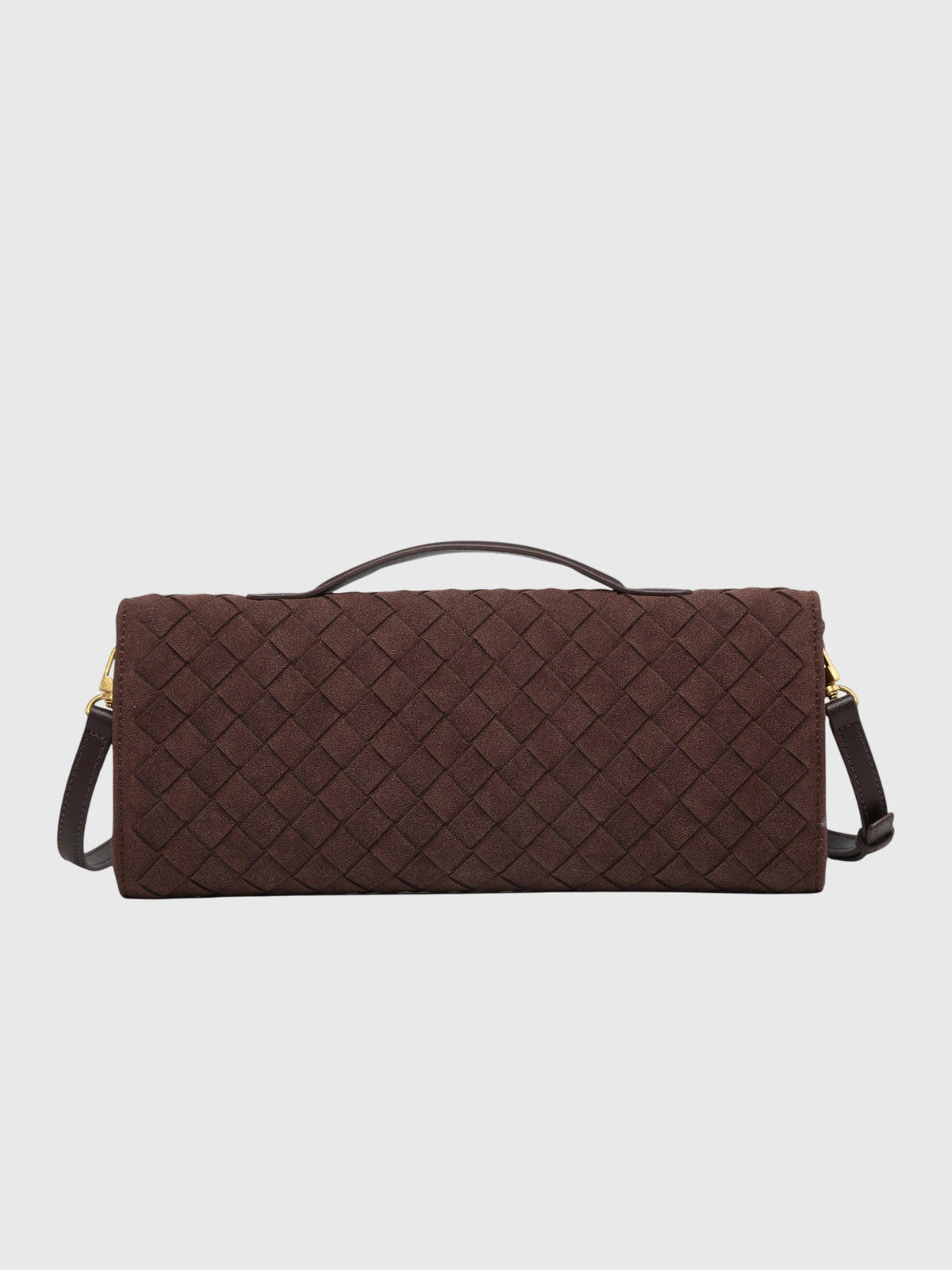 Cherry | Luxe Woven Suede Clutch