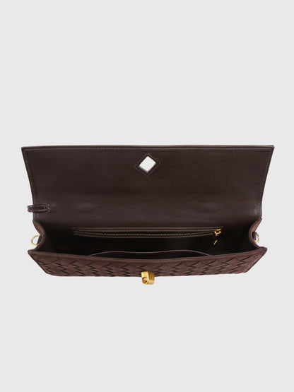 Cherry | Luxe Woven Suede Clutch