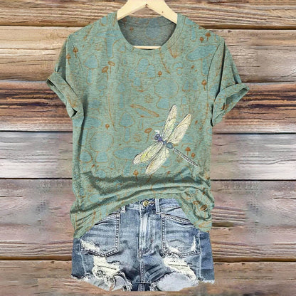 Lara - Vintage Libel Print T-Shirt