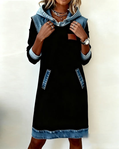 Yara – Denim Dress with Hood