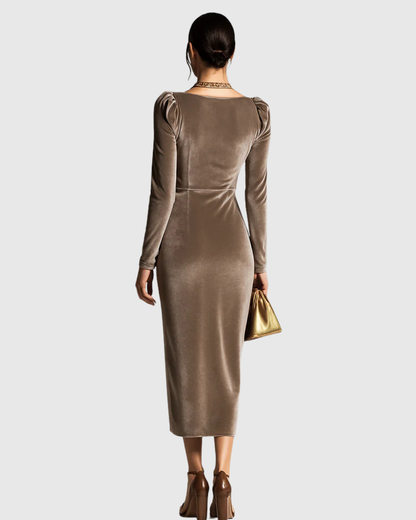 Madeline | Elegant Pleated Midi Dress