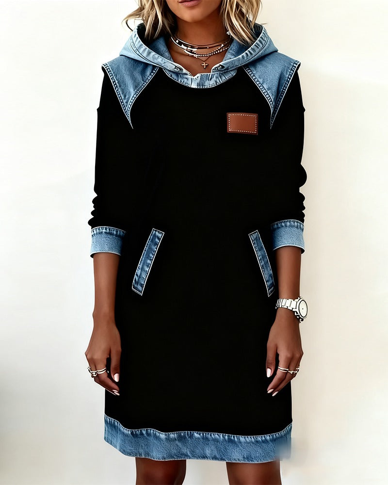 Yara – Denim Dress with Hood