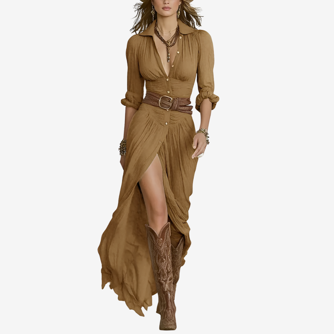 Eve™ Maxi Belted Dress