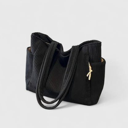 Sue – Corduroy Handbag with Drawstring Detail