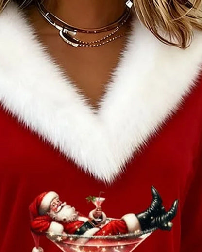Fiorenza | Velvet Christmas Top
