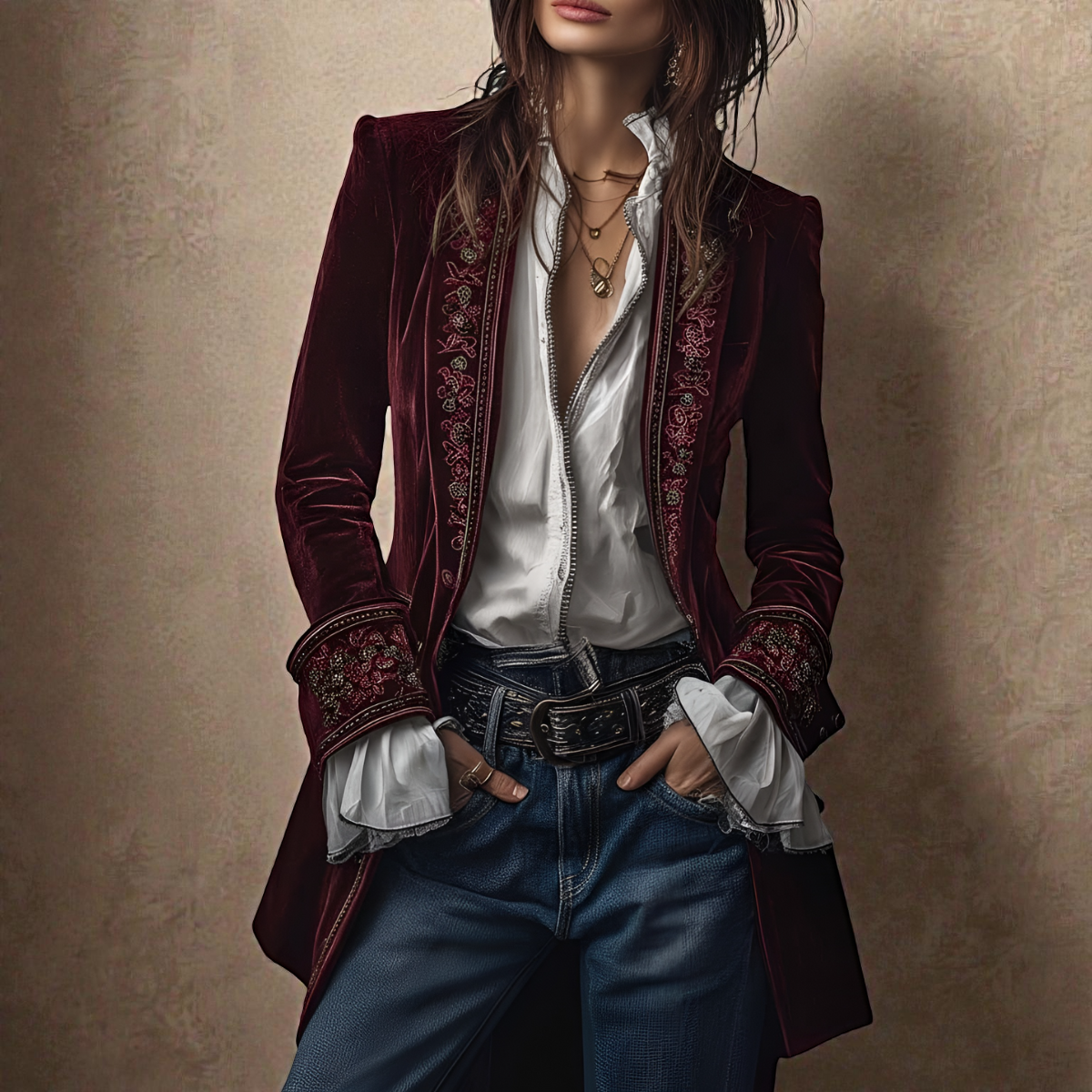 Nuria™ | Elegant Velvet Jacket