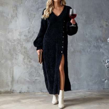 Brielle™ | Elegant Winter Knit Midi Dress
