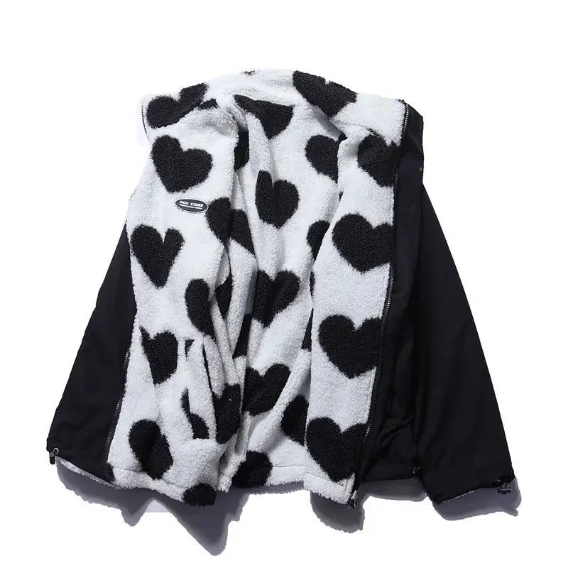 Dianne – Reversible Heart-Print Comfort Jacket