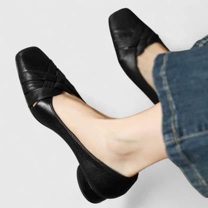Tracey – Elegant Braided Low Heel Pumps