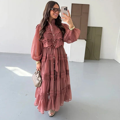 Lexi - Embroidery Maxi Dress