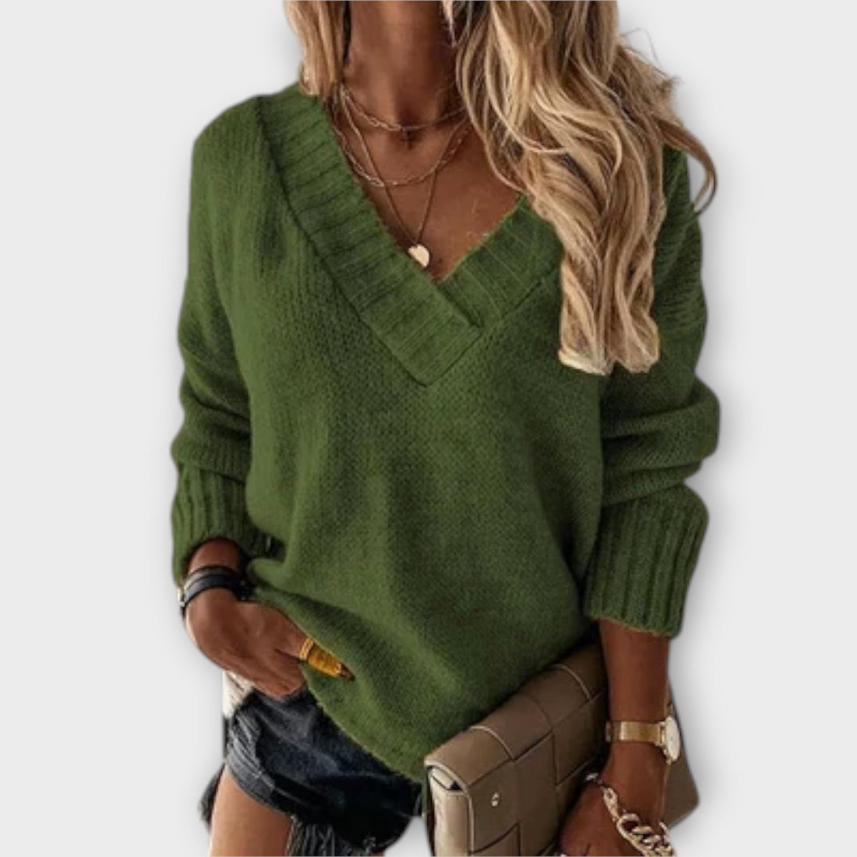 Avril - Cozy V-Neck Sweater