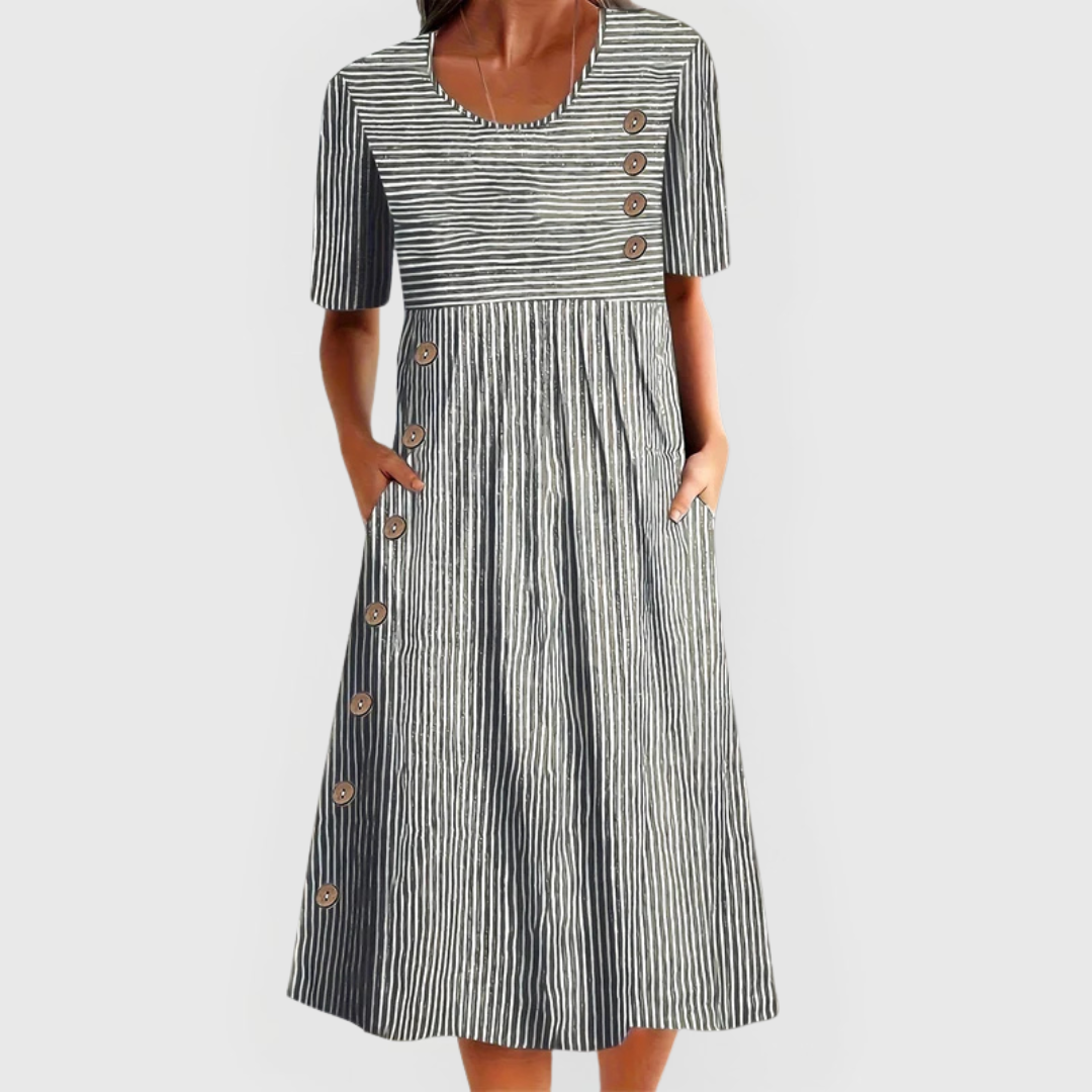 Mandy™ Striped Midi Dress
