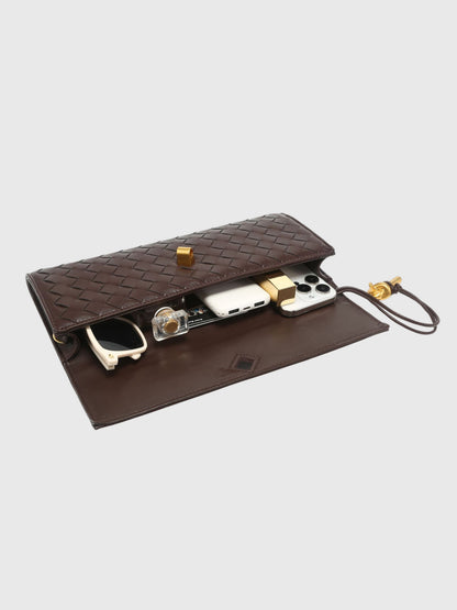 Camila | Luxe Slim Woven Clutch