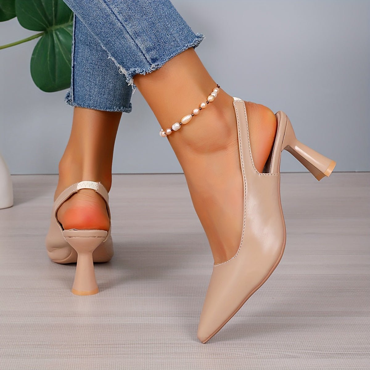 Sandra - Pointed Toe Slingback Stiletto Heels