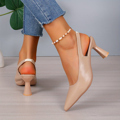 Nicola - Pointed Toe Slingback Stiletto Heels