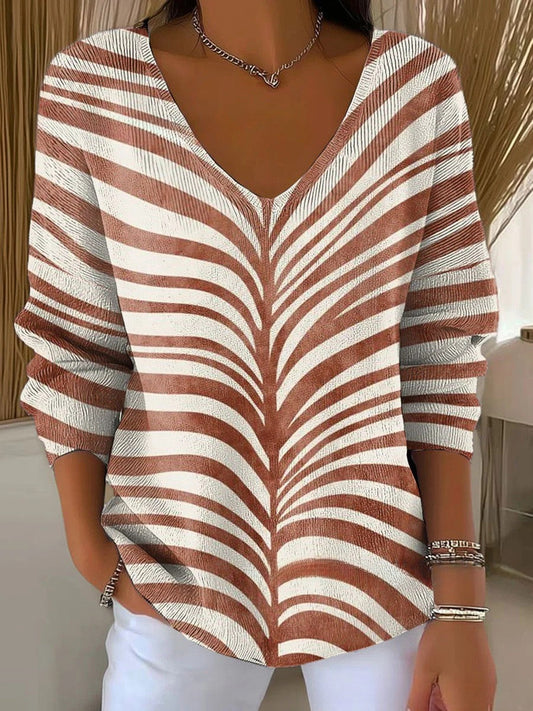Phoebe – Colourful jumper with V-neck