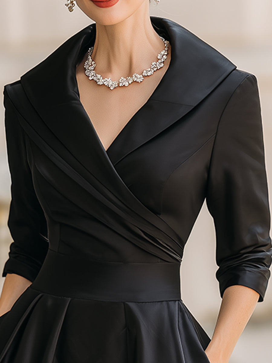 Myra | Elegant Long Sleeve Midi Dress