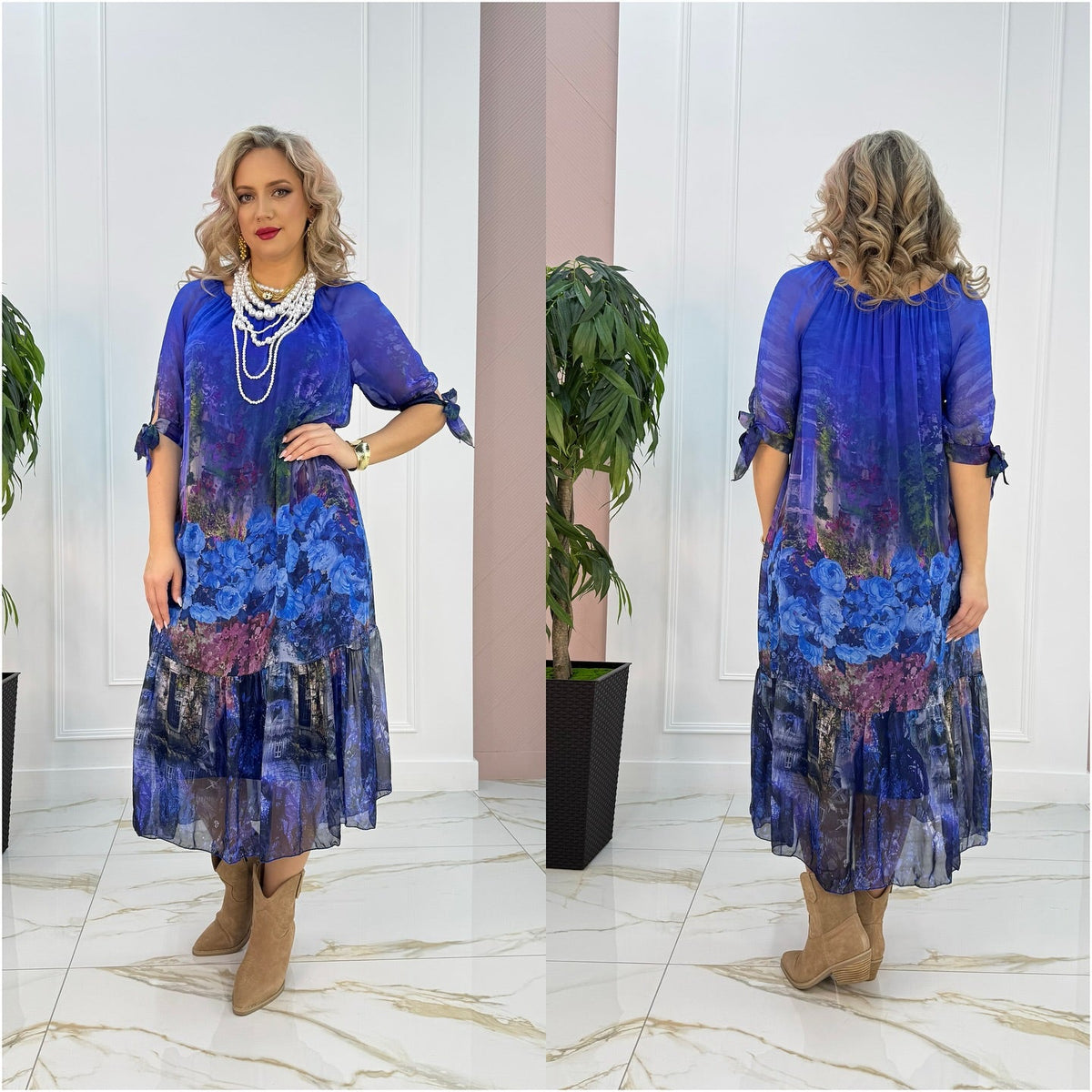 Nina™ Elegant Floral Maxi Dress