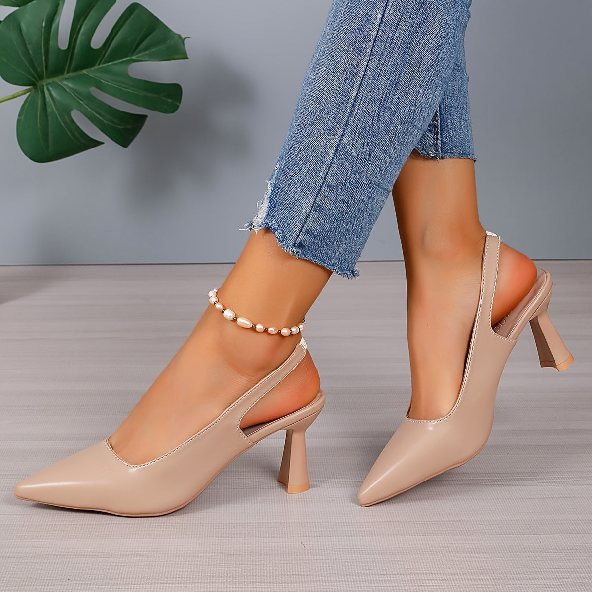 Sandra - Pointed Toe Slingback Stiletto Heels