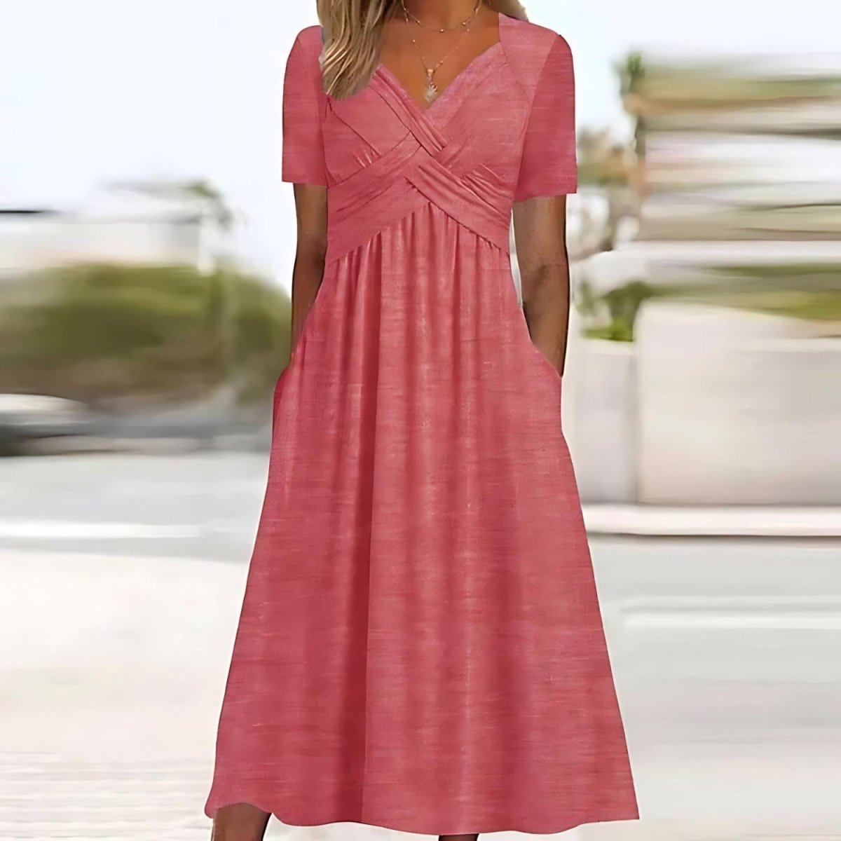 Lindsay™ – Tummy Covering Midi Dress