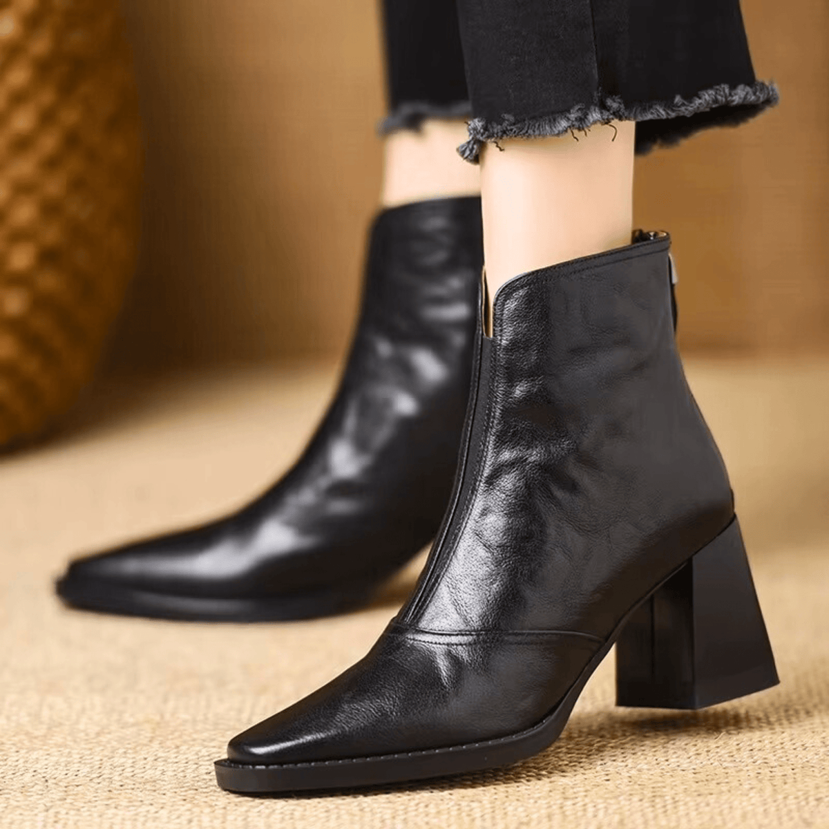 Claude | Luxe Ankle Boots with Mid Heel