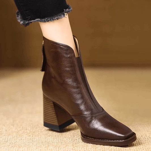 Claude | Luxe Ankle Boots with Mid Heel